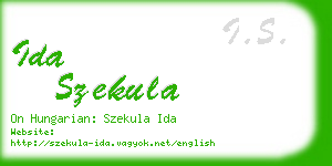 ida szekula business card